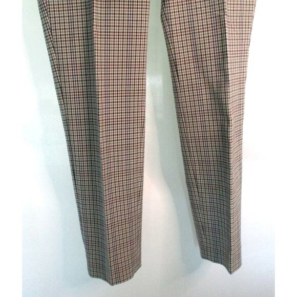 Talbots Women's Chatham Ankle Tan Mid Rise Side Zip Plaid Pants NWT Size 2 - Picture 3 of 12